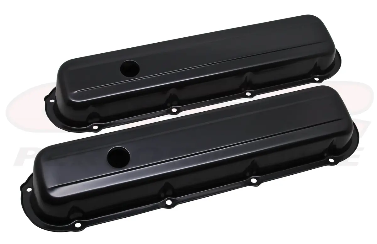 1968-84 Cadillac 368-425-472-500 V8 Valve Covers - Black 1