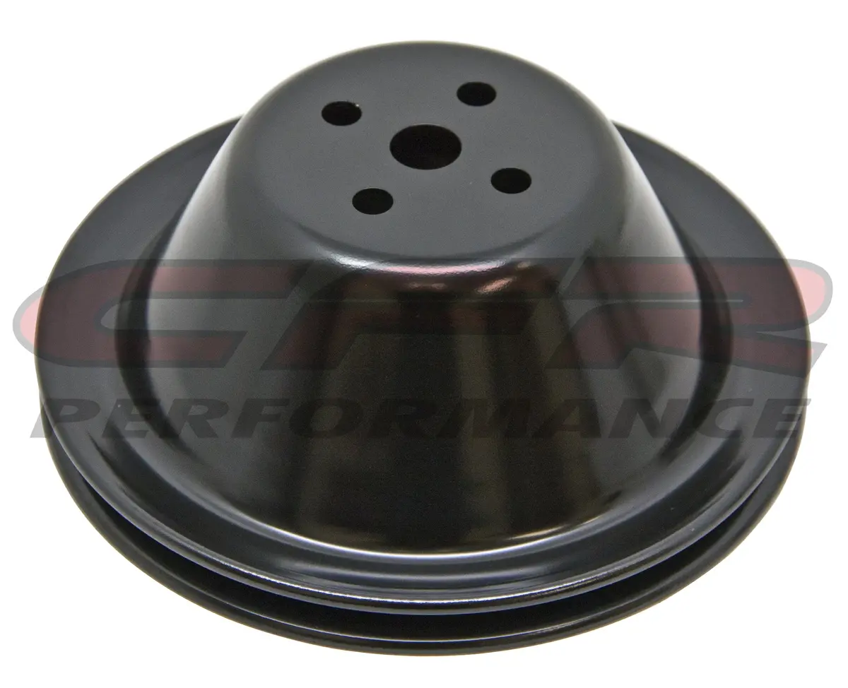 1955-68 Chevy Small Block Edp Black Steel Water Pump Pulley - Short (1 Groove) 1