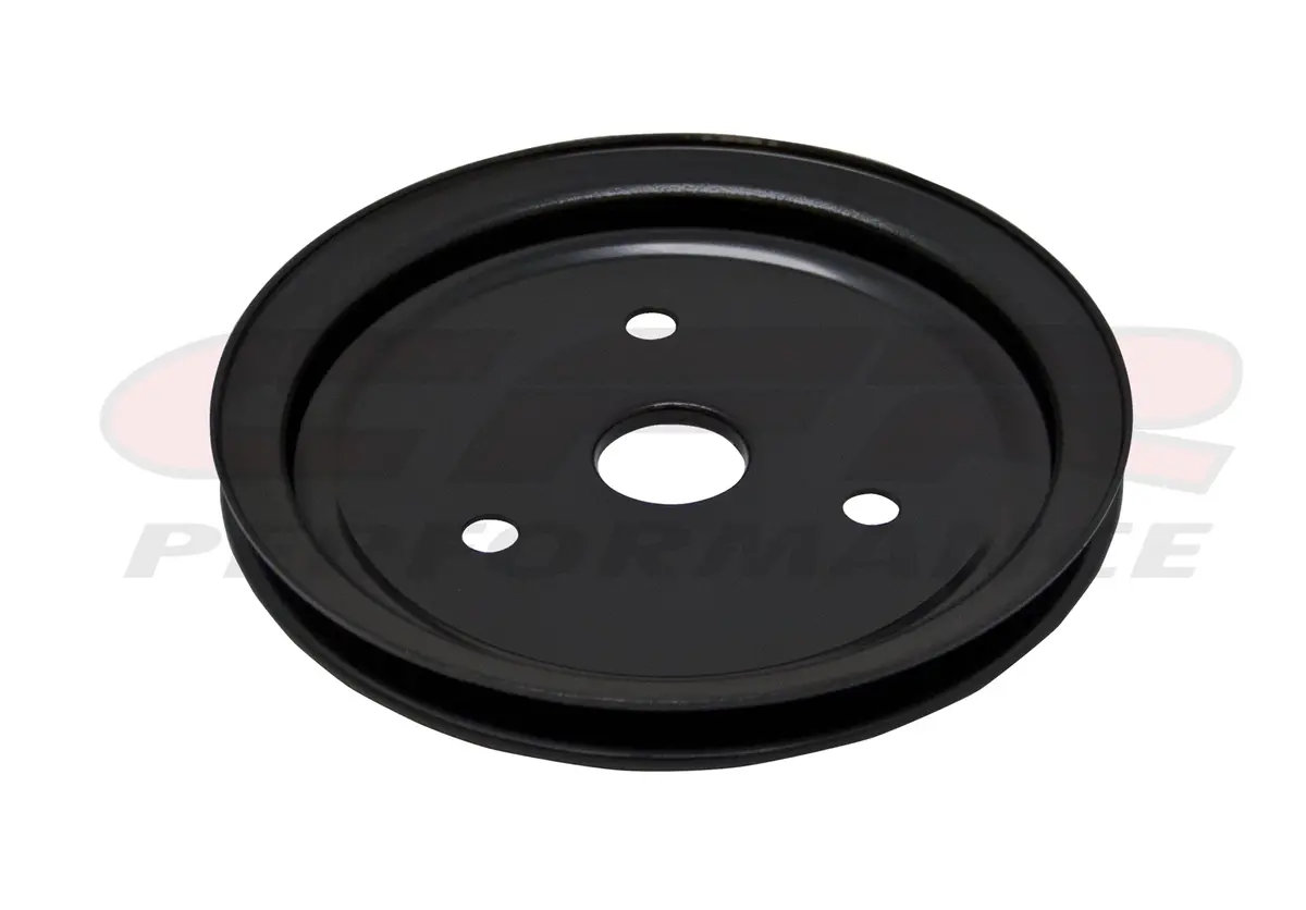 1955-68 Chevy Small Block Edp Black Steel Crankshaft Pulley - Short (1 Groove) 1