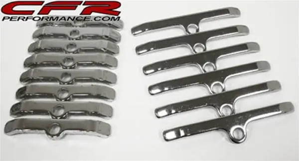 Chevy Big Block Valve Cover Hold-Down Tabs-Spreader Bars - Chrome 1