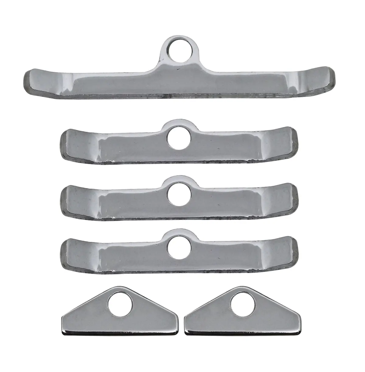 Steel Ford Sb 260-351W Valve Cover Hold-Down Tabs-Spreader Bars - Chrome (Set Of 6) 1