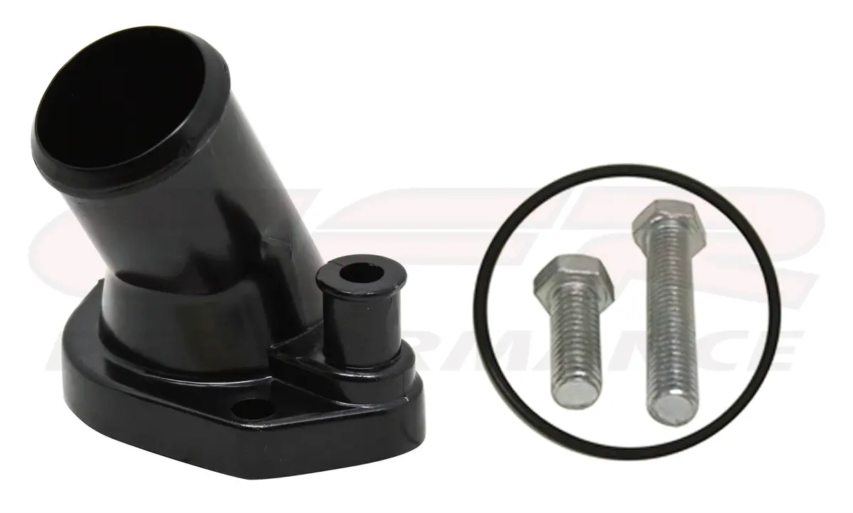 1965-75 Ford Mustang Sb 260-351W Zinc Alloy Water Neck - Black 1