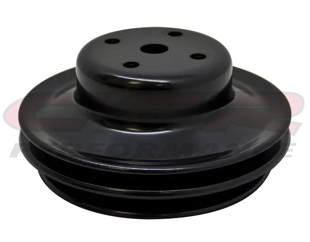 1969–1985 Chevy Big Block 2-Groove Black Pulley (Long Water Pump) 1