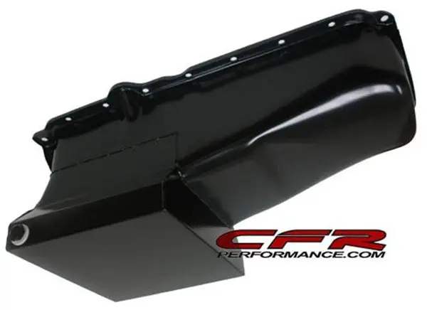 1986-02 Chevy Small Block 283-305-327-350-400 Drag Racing Oil Pan - Black 1
