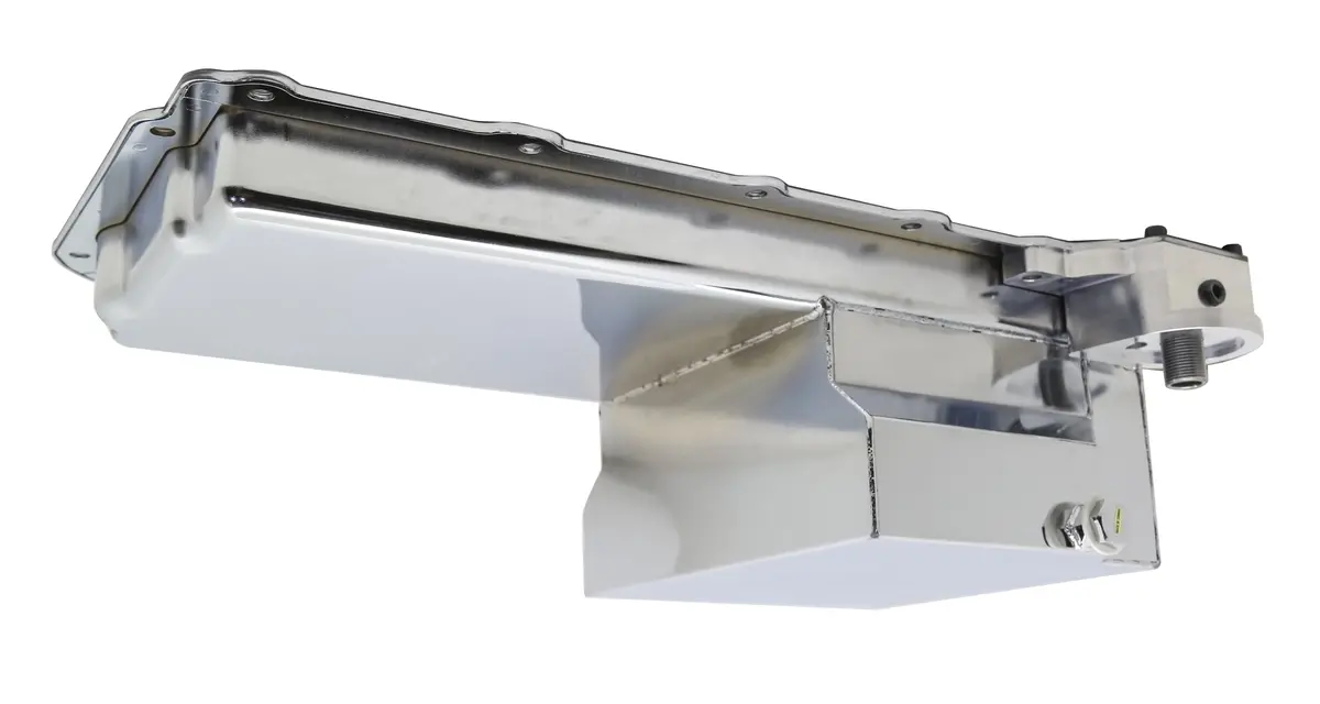 Steel Chevy Gm Ls Engines Oil Pan 7 Qt Filter Adapter - Chrome 1