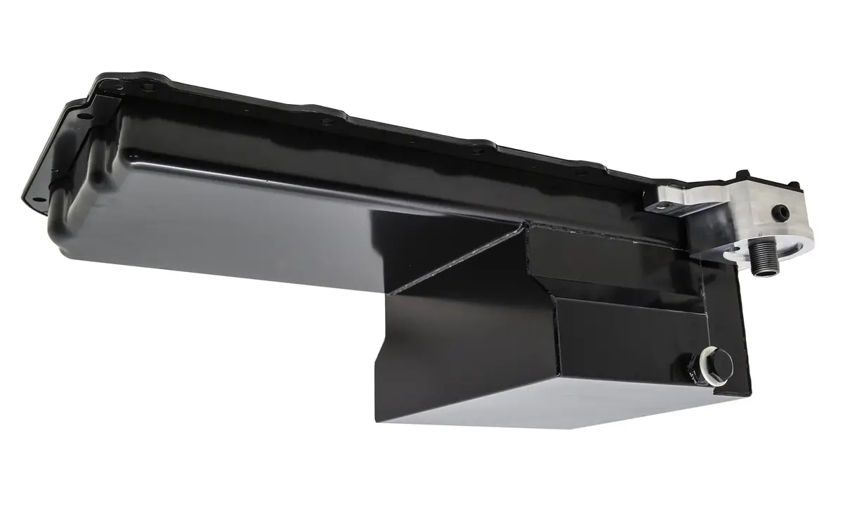 Steel Chevy Gm Ls Engines Oil Pan 7 Qt Filter Adapter - Black 1
