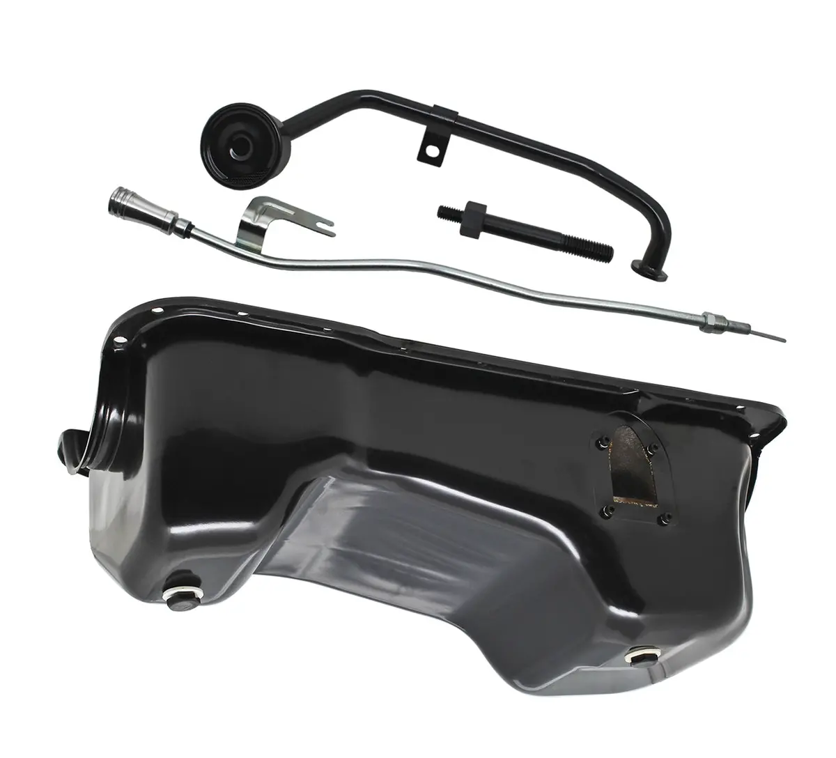 Steel 1983-93 Ford Oil Pan Mustang 351W 5.8L Kit - Black 1