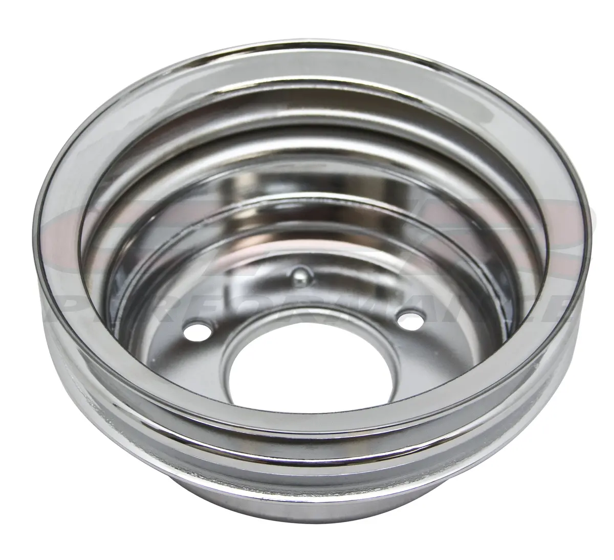 Steel 1964-1966 Ford Sb Crank Pulley 2 Groove - Chrome 1