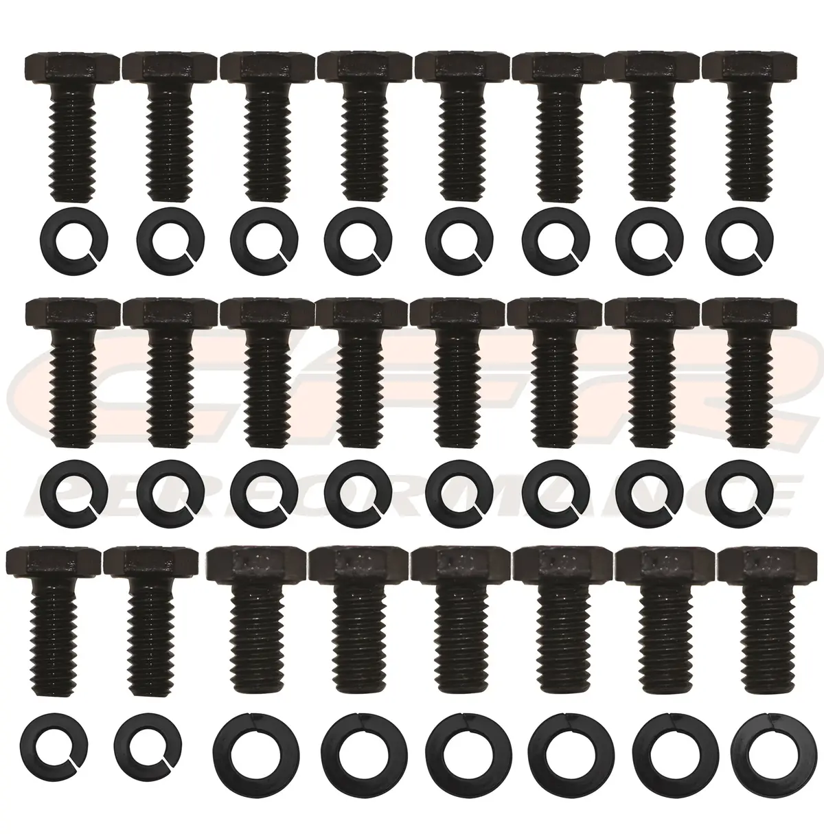 Ford Small Block Oil Pan Hex Bolt Kit - Black 1