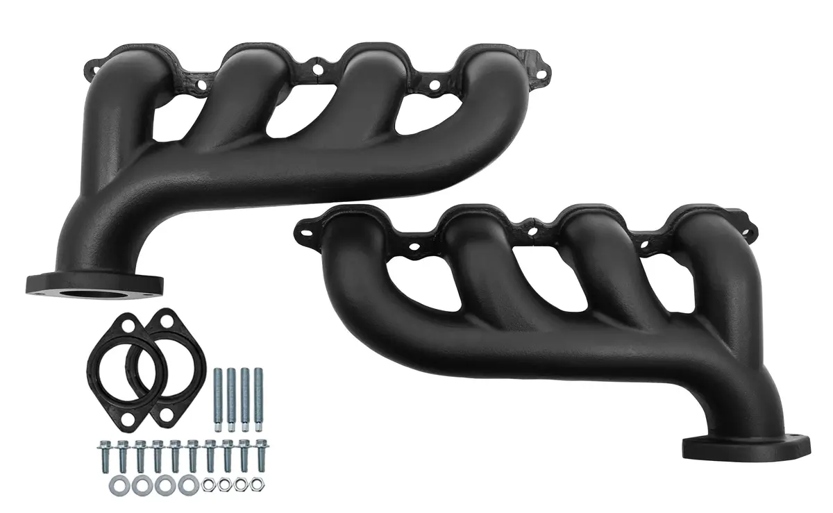 Cast Iron Exhaust Manifolds Chevy Lt Based - Ceramic Black 1