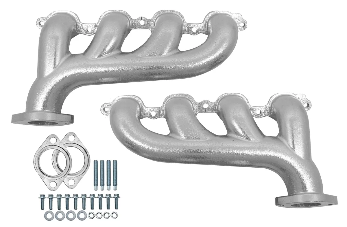 Cast Iron Exhaust Manifolds Chevy Lt Based - Ceramic Silver 1