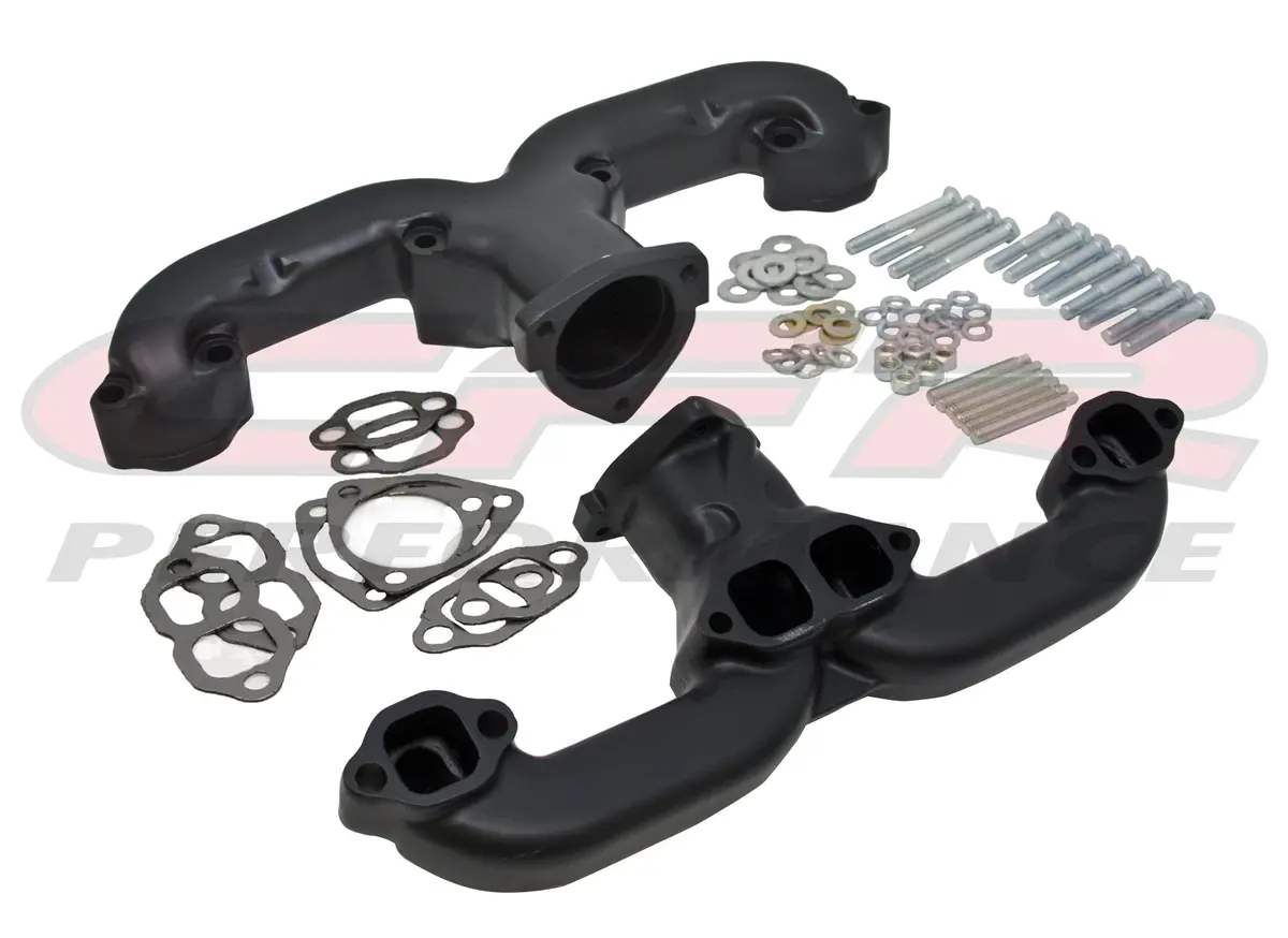 Rams Horn Kit-Small Block Chevy-Ceramic Black 1