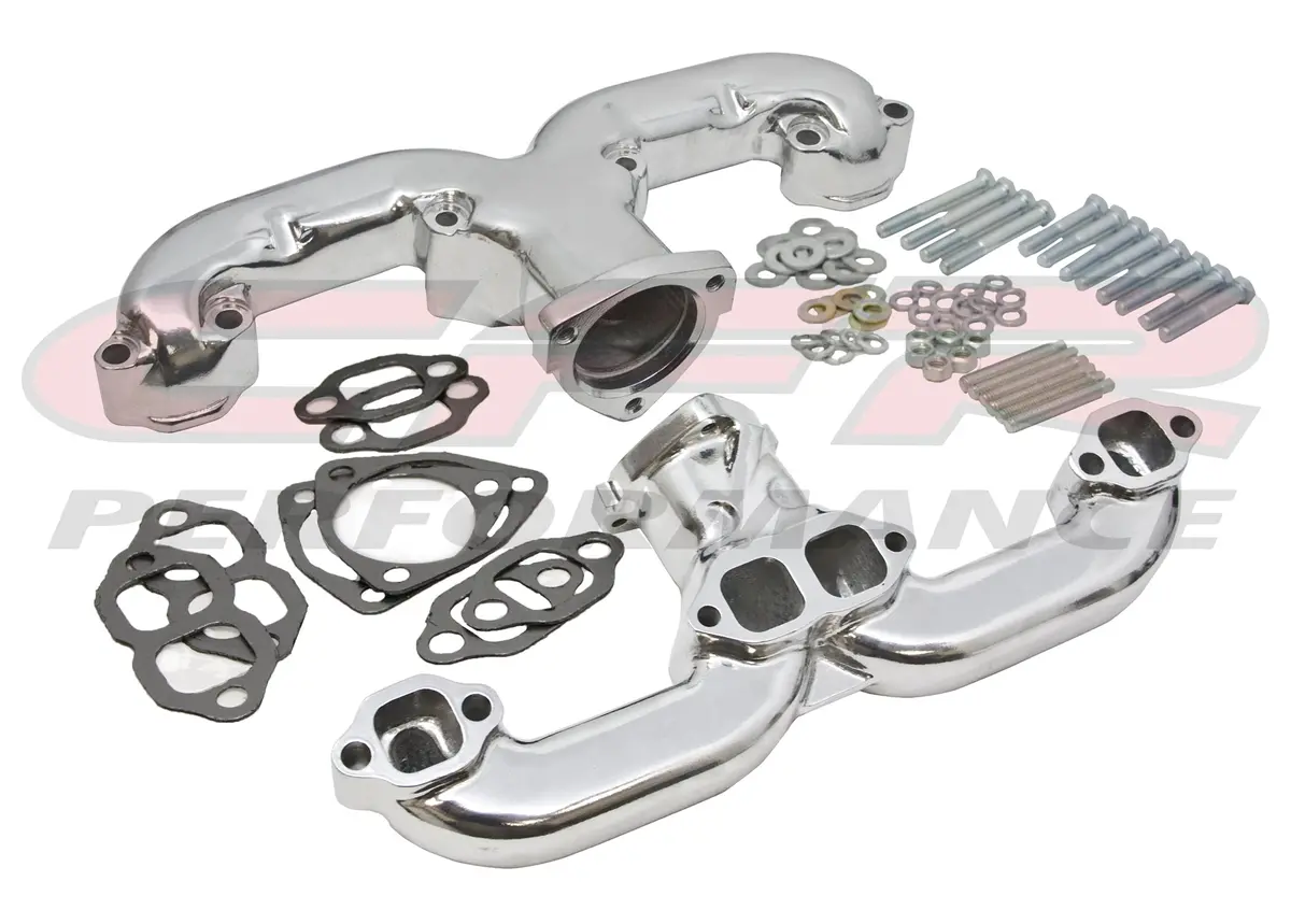 Rams Horn Kit-Small Block Chevy-Ceramic Silver 1