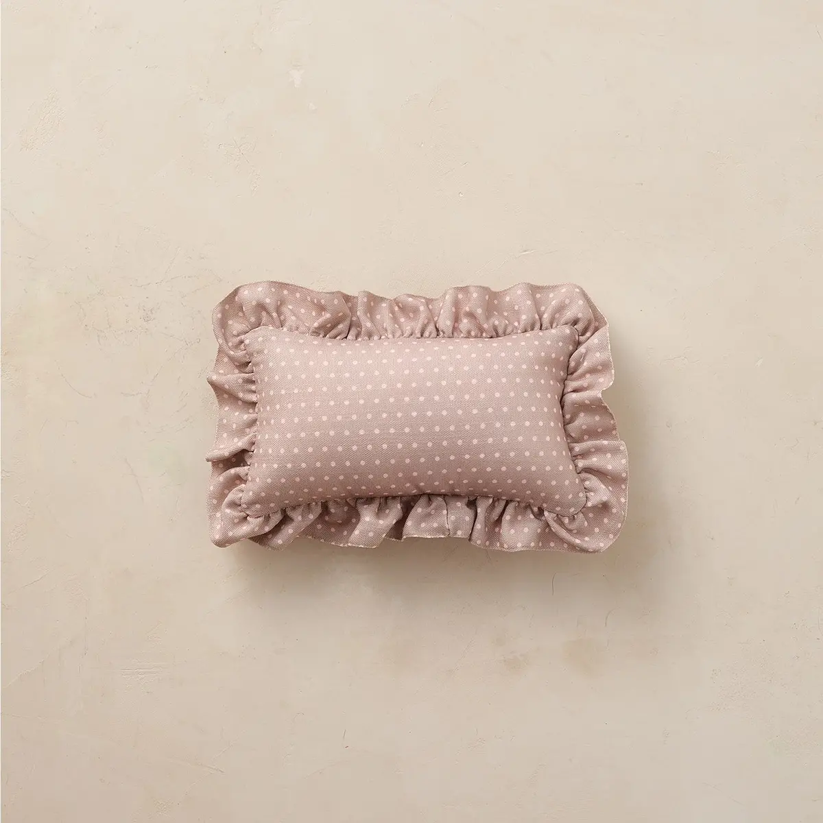 Mini Ruffle Pillow | Swiss Dot 1