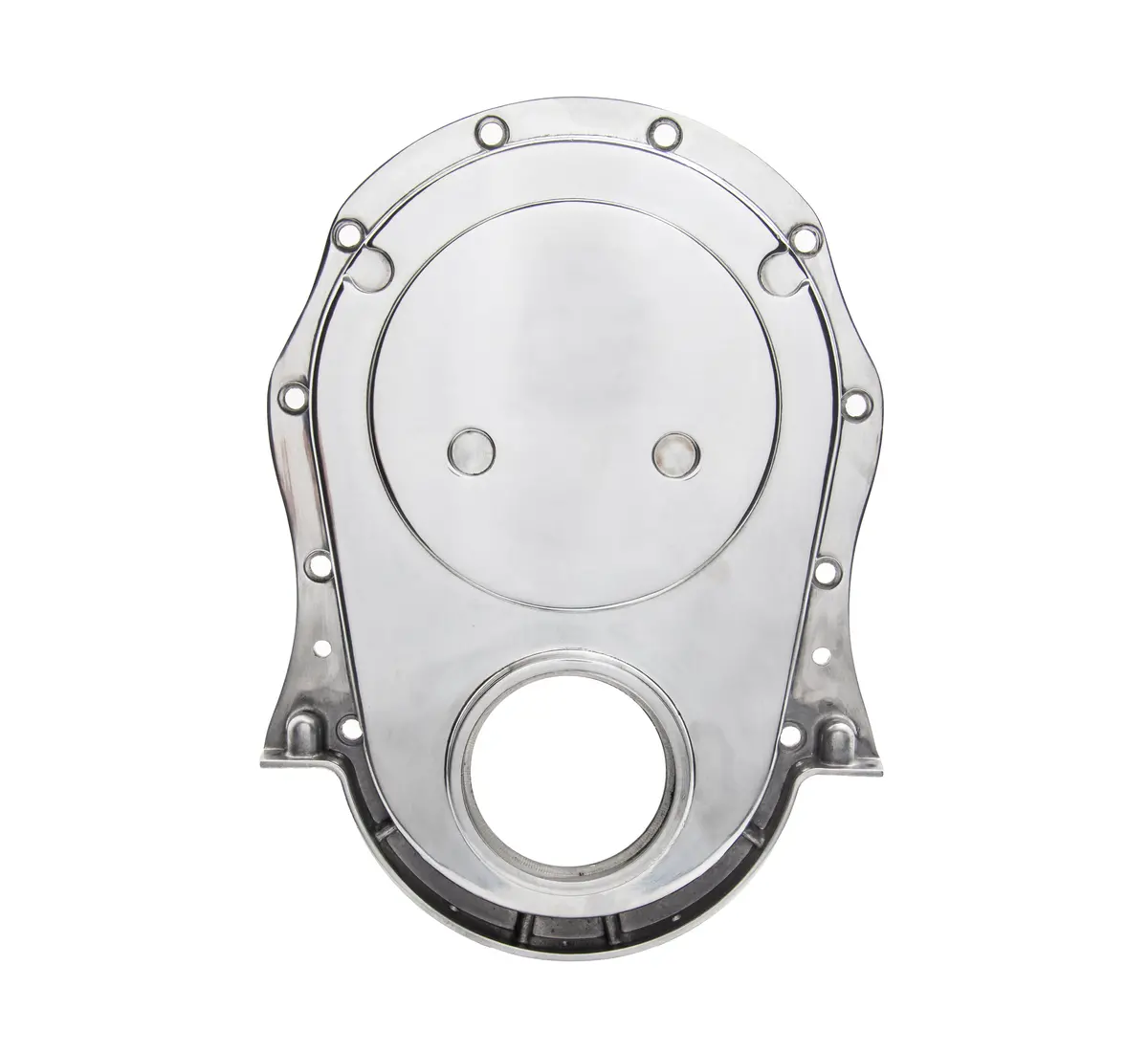 Aluminum 1966-90 Chevy Bb 396-402-427-454 Timing Chain Cover - Polished 1
