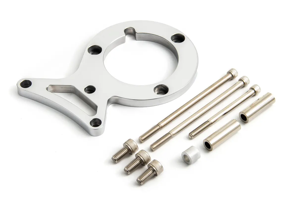 1979-93 Ford Mustang 5.0 Aluminum Power Steering Bracket Set - Polished 1
