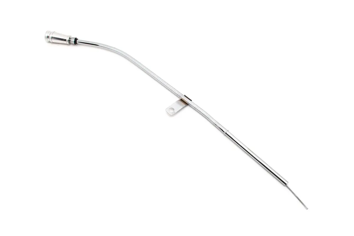 Steel 1980-85 Chevy Sb 427 Engine Oil Dipsticks  23" Long 20.5" Tube Billet Handle - Chrome 1