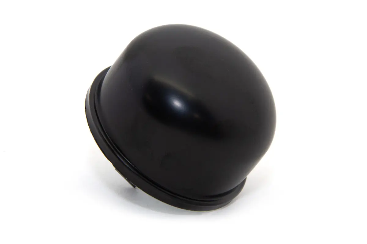 Chevy-Ford-Mopar Black Steel Push In Breather - Smooth 1