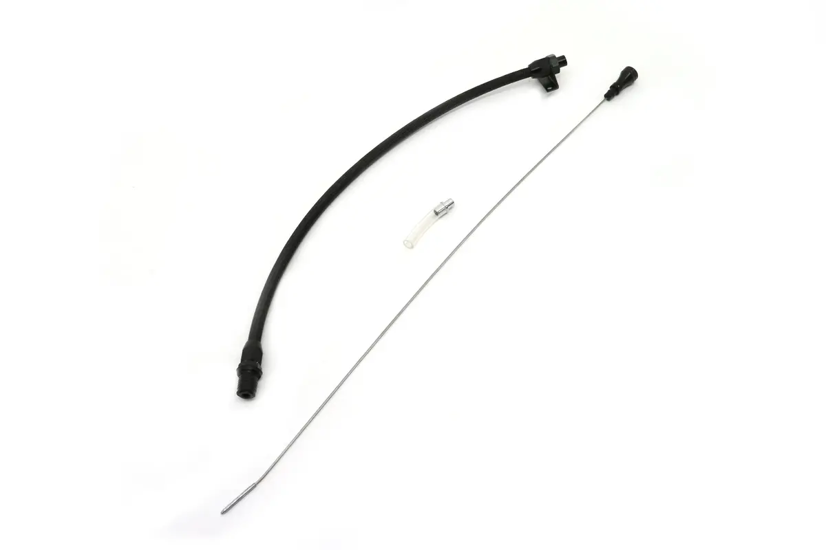 Stainless Steel Firewall-Mount Flexible Transmission Dipstick Fits Gm 4L60e – Black Finish 1