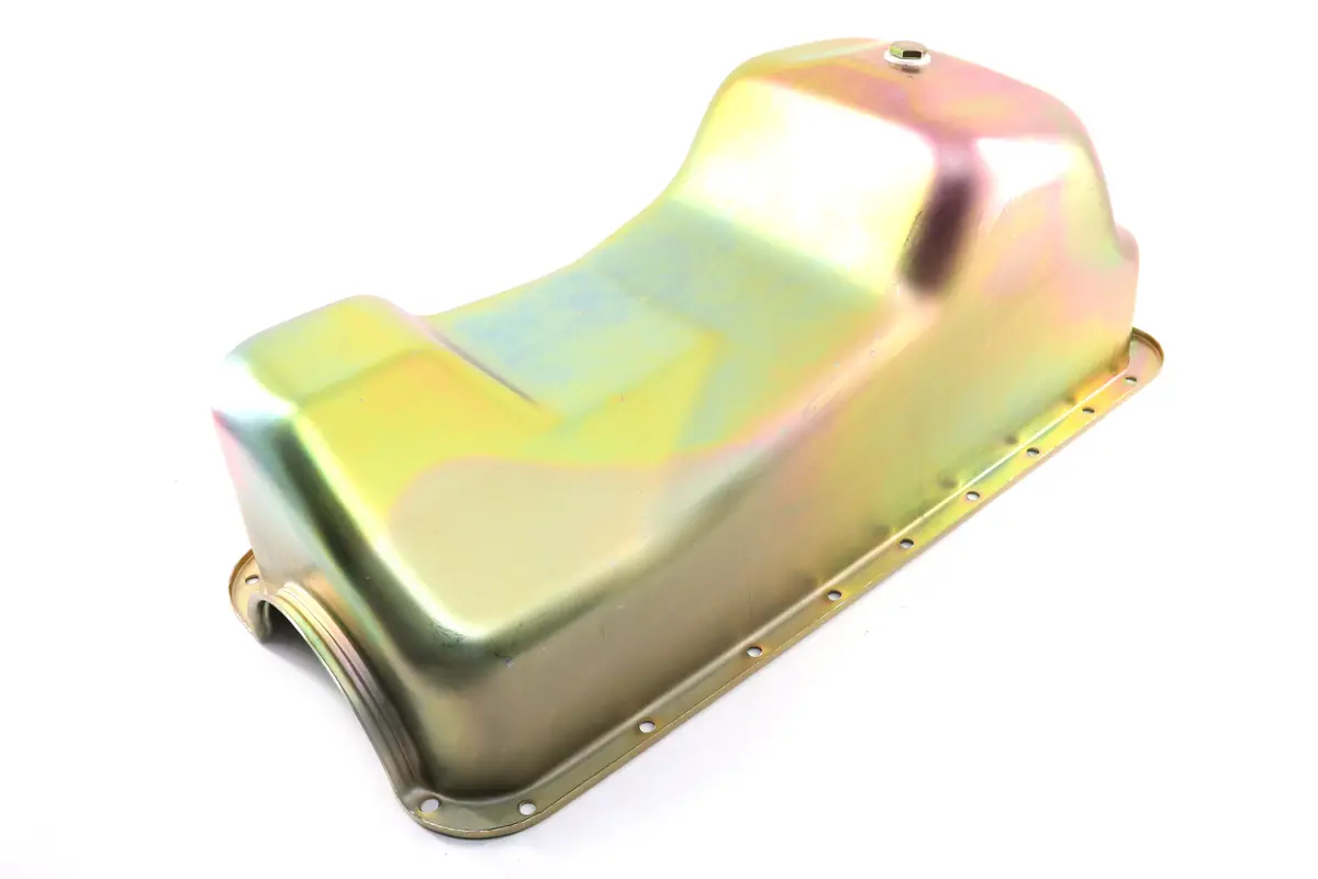 Steel Oil Pan – Fits 1983–1993 Ford Mustang 427 / 460 / 7.5L Big Block – Zinc Finish 2