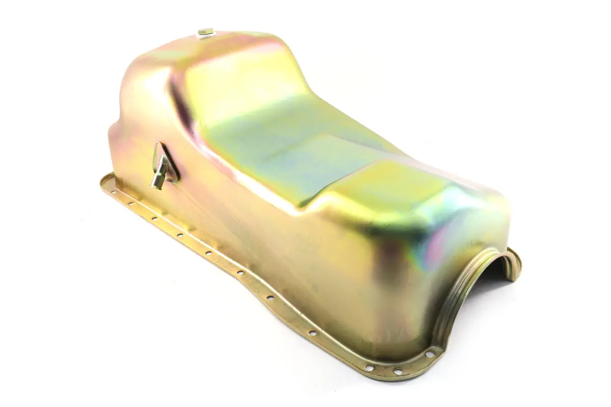 Steel Oil Pan – Fits 1983–1993 Ford Mustang 427 / 460 / 7.5L Big Block – Zinc Finish 1