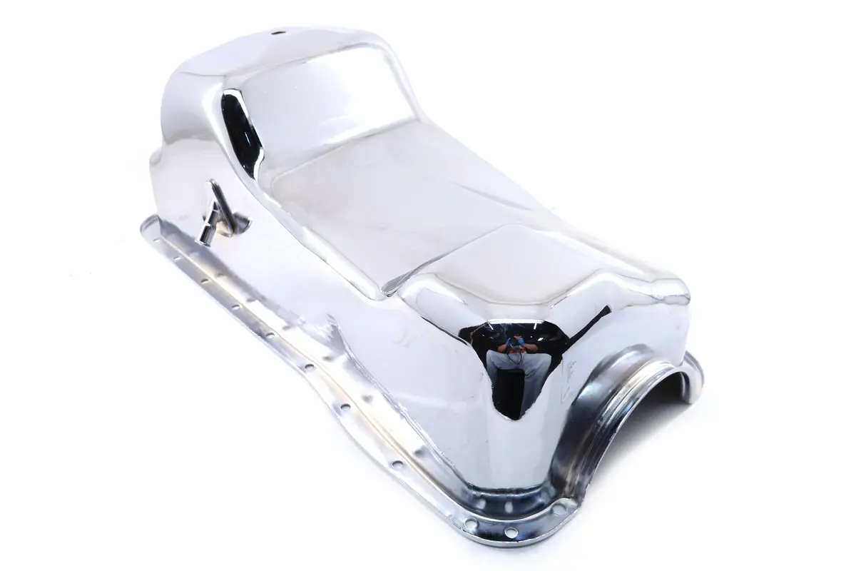 Steel Oil Pan – Fits 1983–1993 Ford Mustang 427 / 460 / 7.5L Big Block – Chrome Finish 1