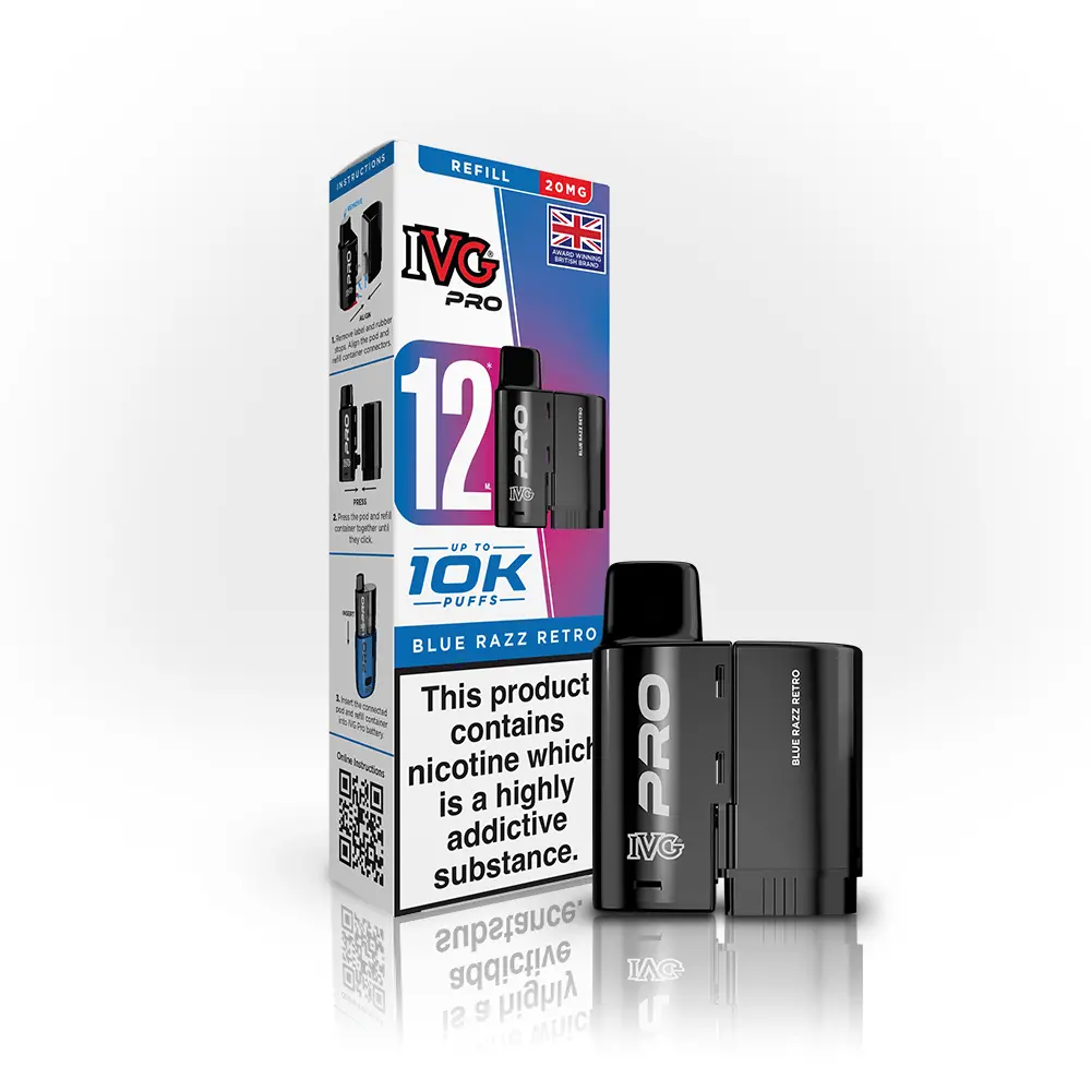 Ivg Pro Blue Razz Retro Refill Pod 1
