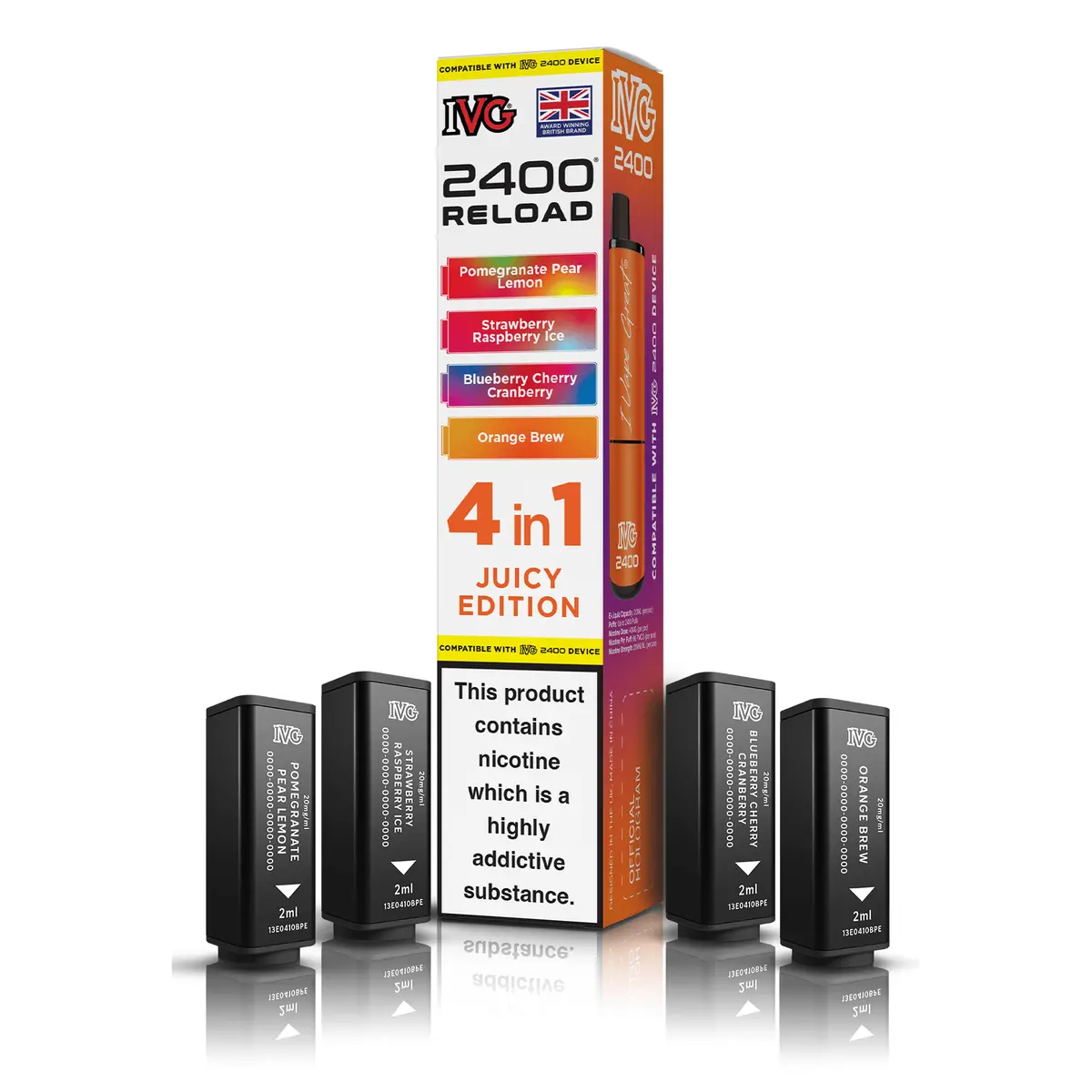 Ivg 2400 Reload 4-In-1 Juicy Edition Pods 1