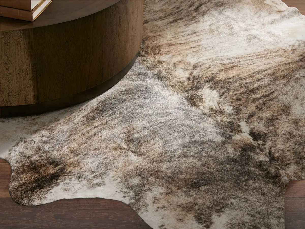 Light Brindle Hair On Hide Rug 1