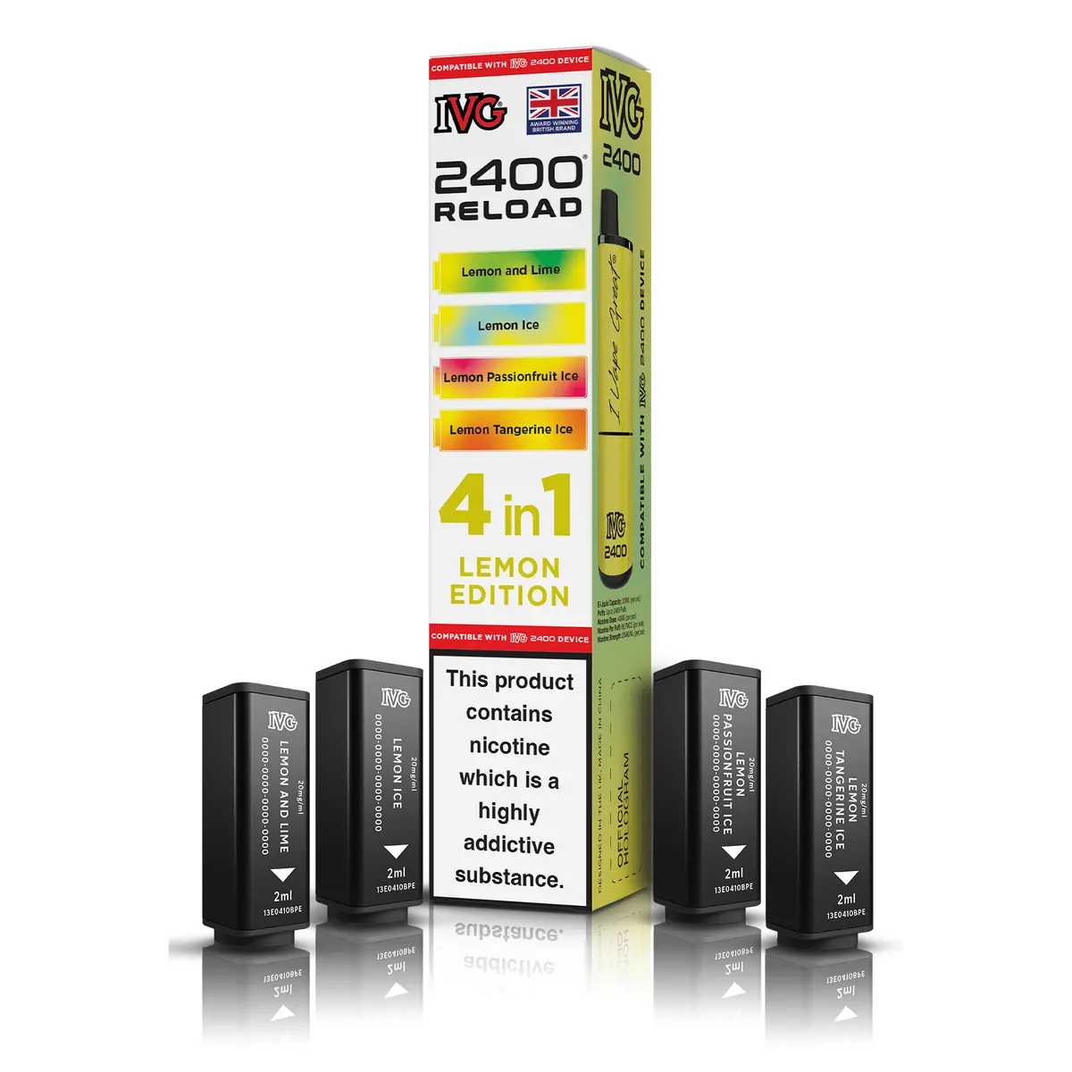 Ivg 2400 Reload 4-In-1 Lemon Edition Pods 1