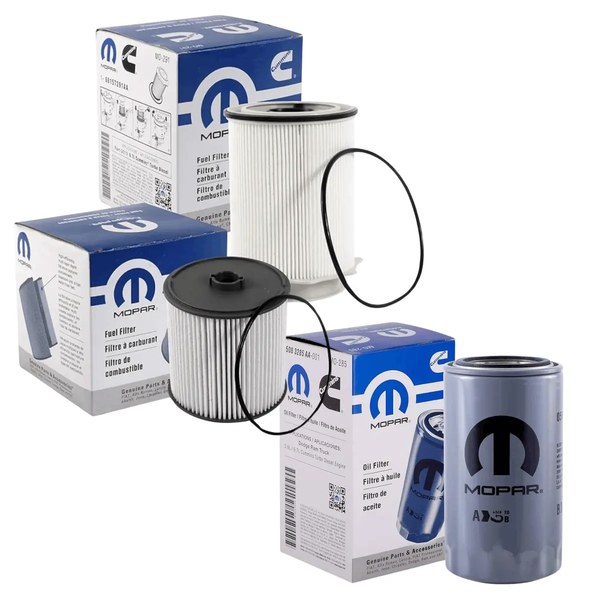 Mopar 2019 To 2024 Ram 6.7L Cummins Fuel And Oil Filter Kit 1