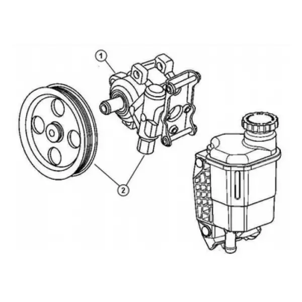 Mopar 68034326Ab Dodge Ram Power Steering Pump Pulley Kit 1
