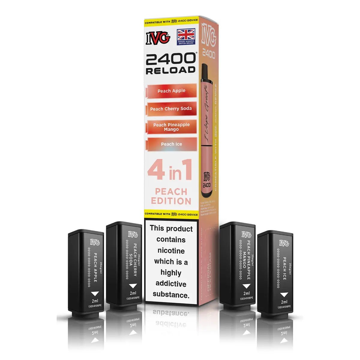 Ivg 2400 Reload 4-In-1 Peach Edition Pods 1