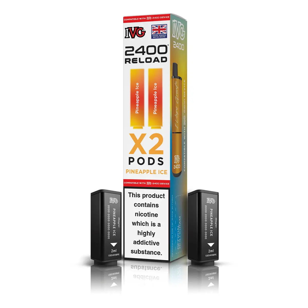Ivg 2400 Reload X2 Pineapple Ice Pods 1
