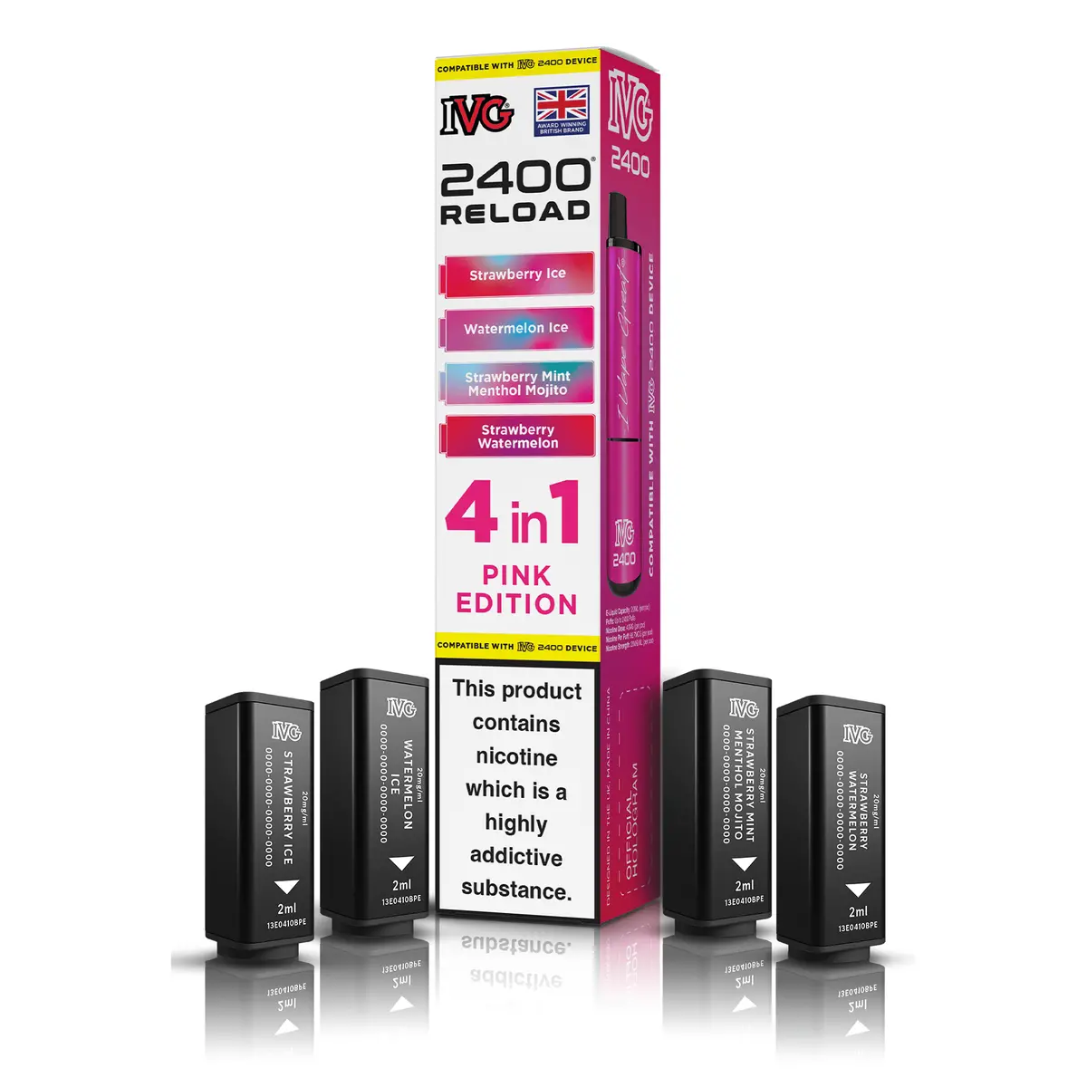 Ivg 2400 Reload 4-In-1 Pink Edition Pods 1
