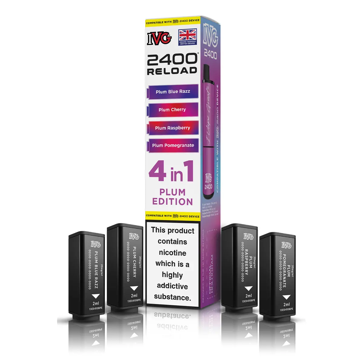 Ivg 2400 Reload 4-In-1 Plum Edition Pods 1
