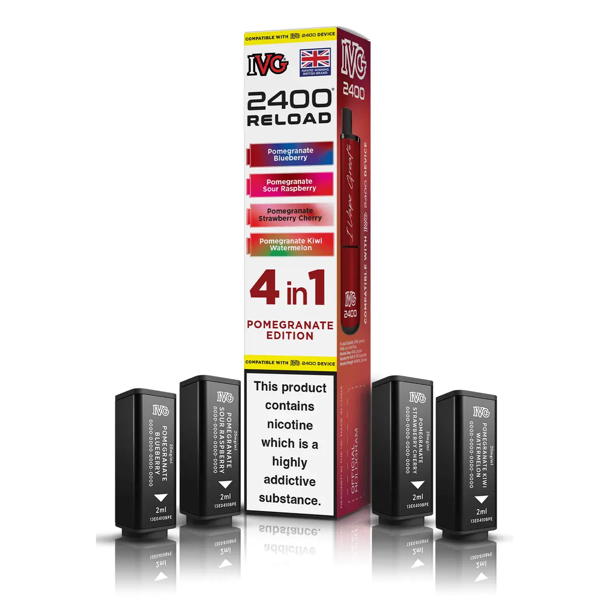 Ivg 2400 Reload 4-In-1 Pomegranate Edition Pods 1