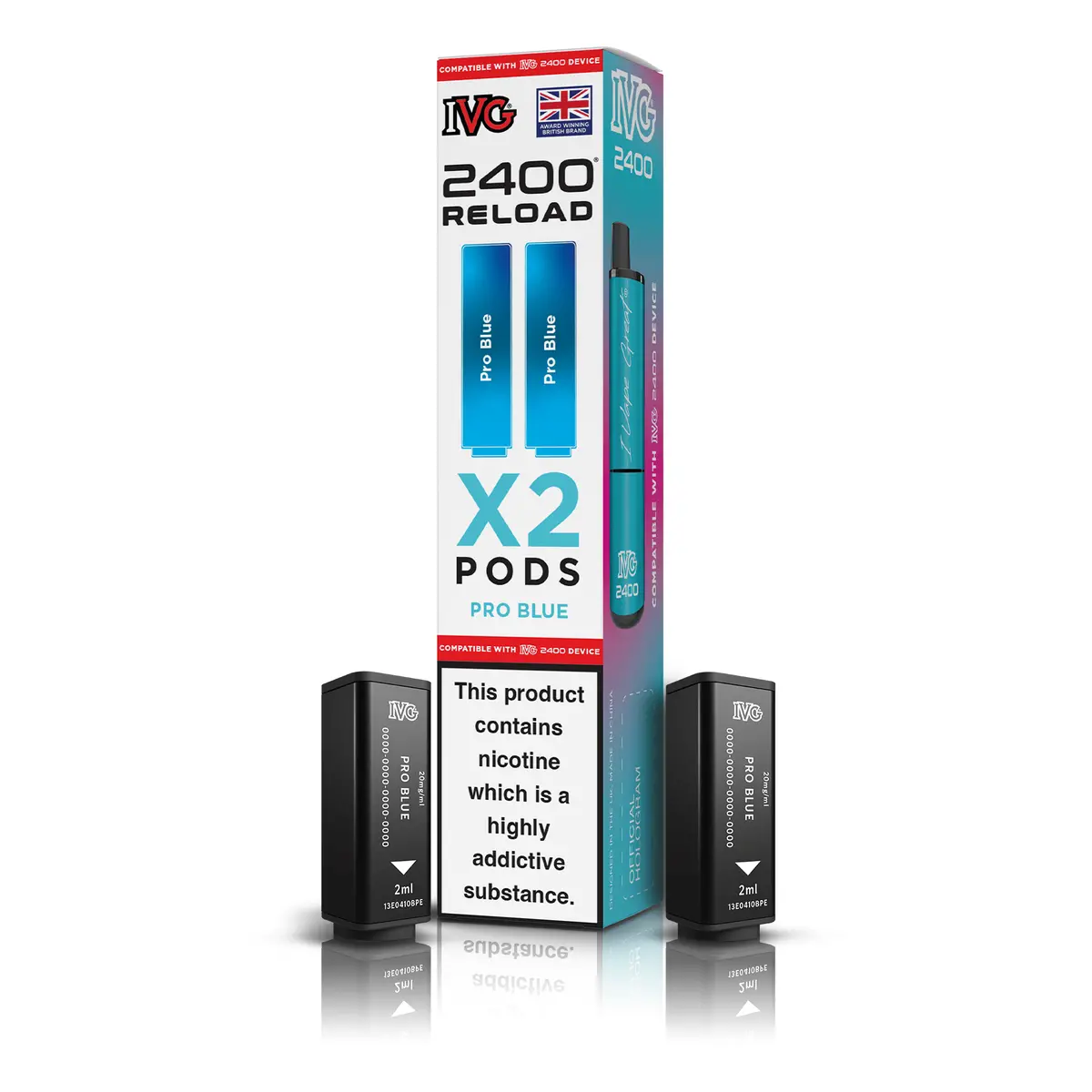 Ivg 2400 Reload X2 Pro Blue Pods 1