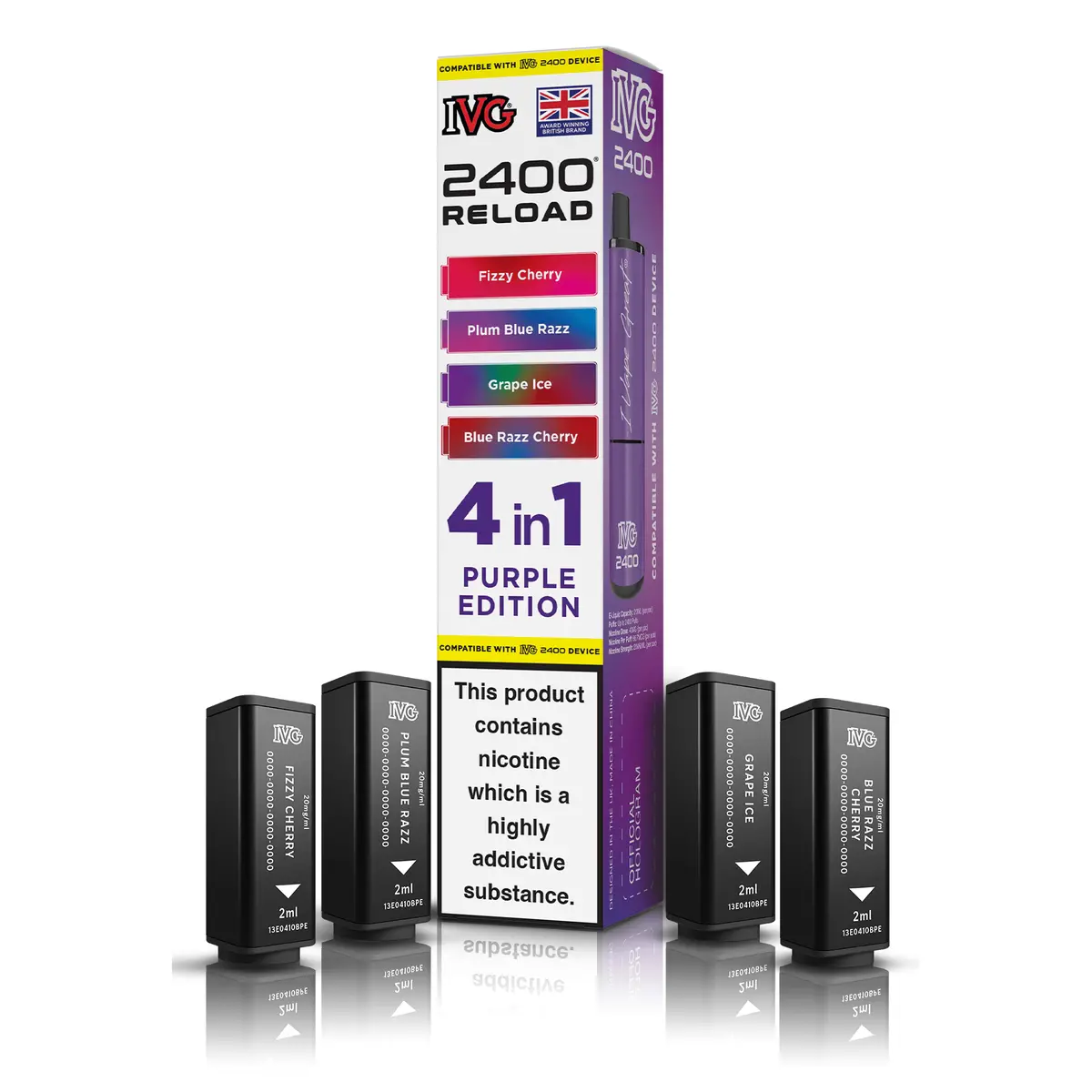 Ivg 2400 Reload 4-In-1 Purple Edition Pods 1