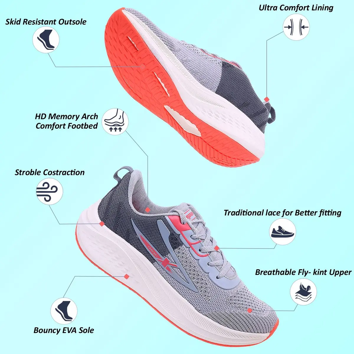 Sparx Athleisure Shoes For Women Sl 316 3