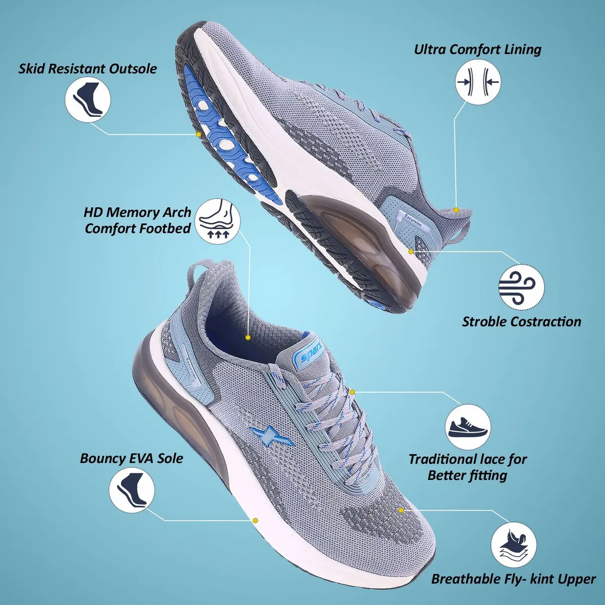 Sparx Athleisure Shoes For Men Sm 1093 3