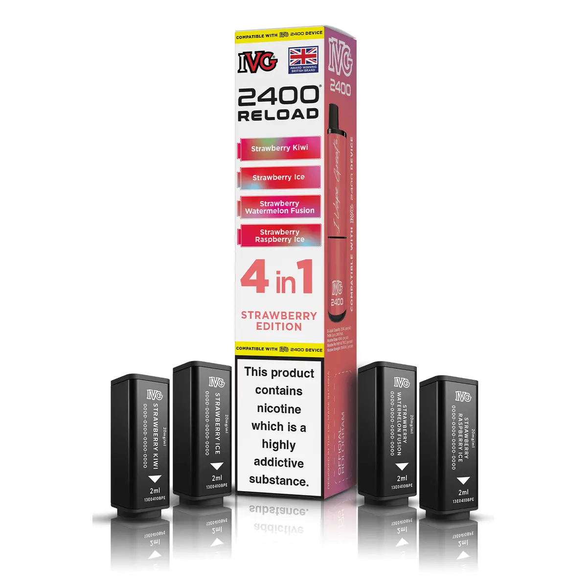 Ivg 2400 Reload 4-In-1 Strawberry Edition Pods 1
