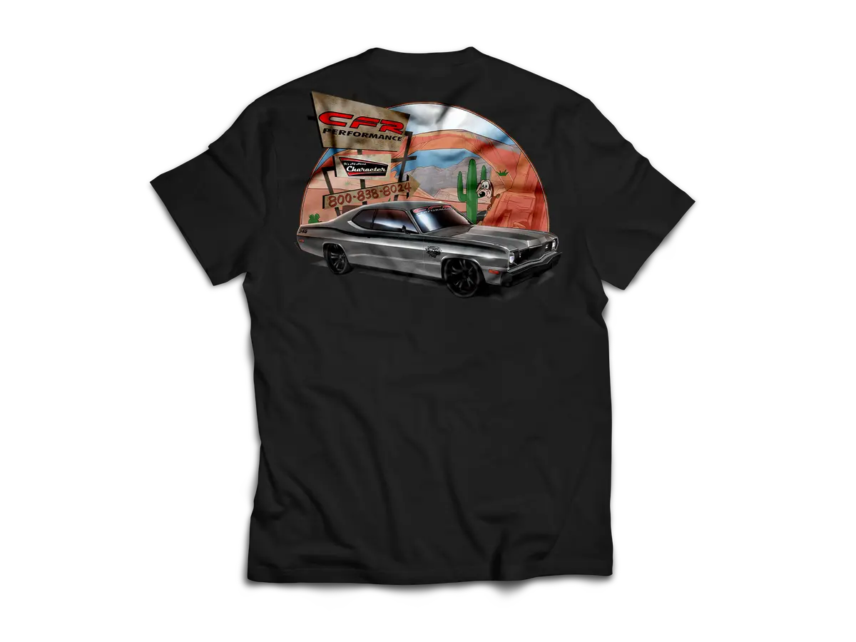 Cfr Performance T-Shirt - Black Plymouth Duster Cotton Short Sleeve 1