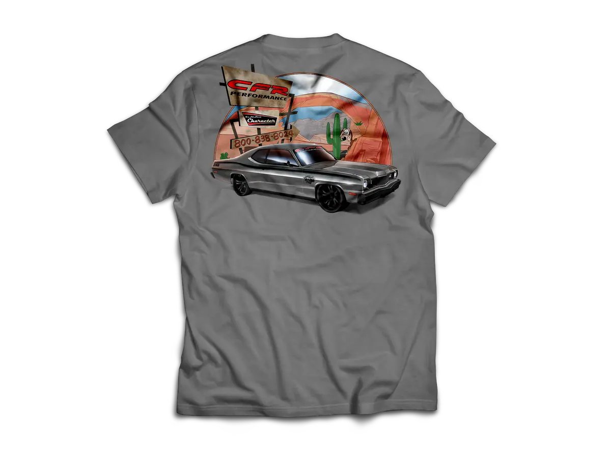 Cfr Performance T-Shirt - Gray Plymouth Duster Cotton Short Sleeve 1