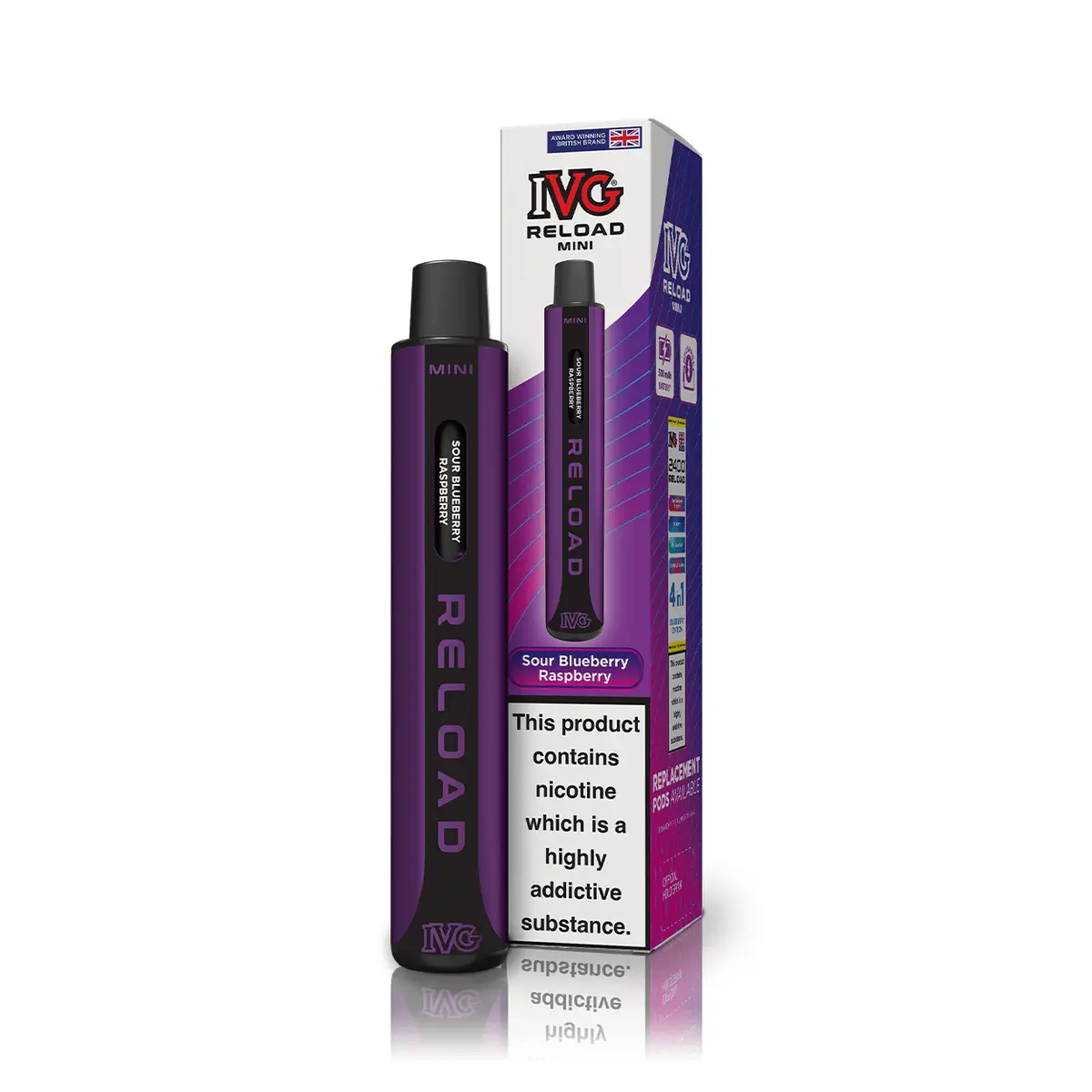 Ivg Reload Mini Sour Blueberry Raspberry Starter Kit 1