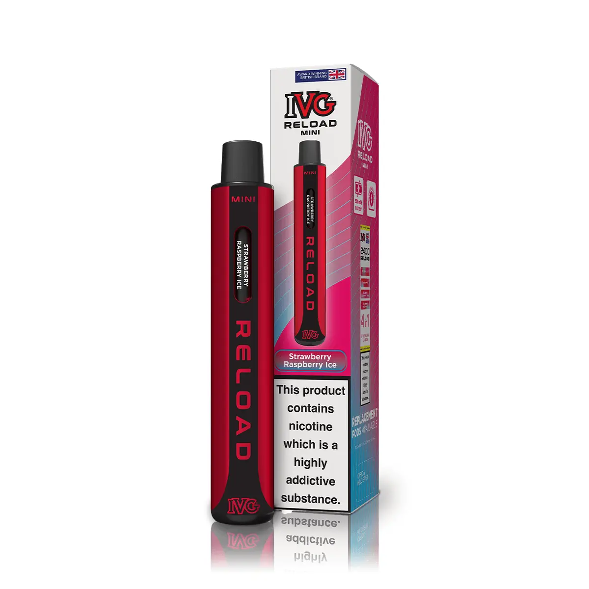 Ivg Reload Mini Strawberry Raspberry Ice Starter Kit 1