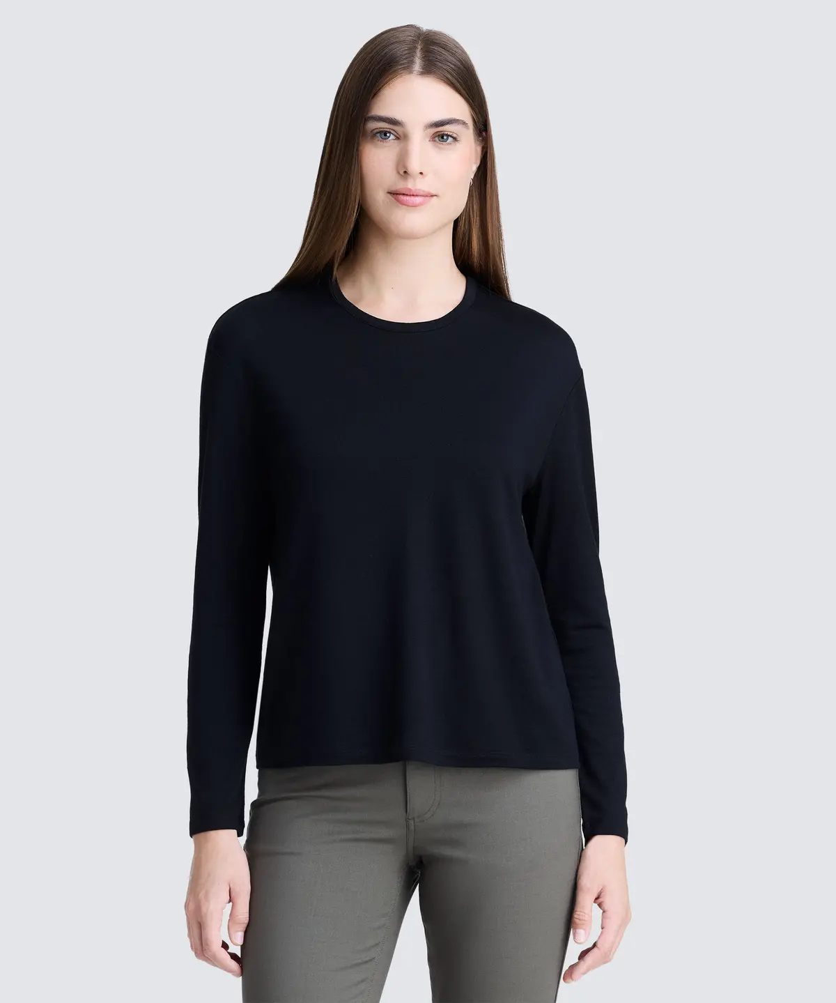 Women's Relaxed Long Sleeve Merino Crew 1