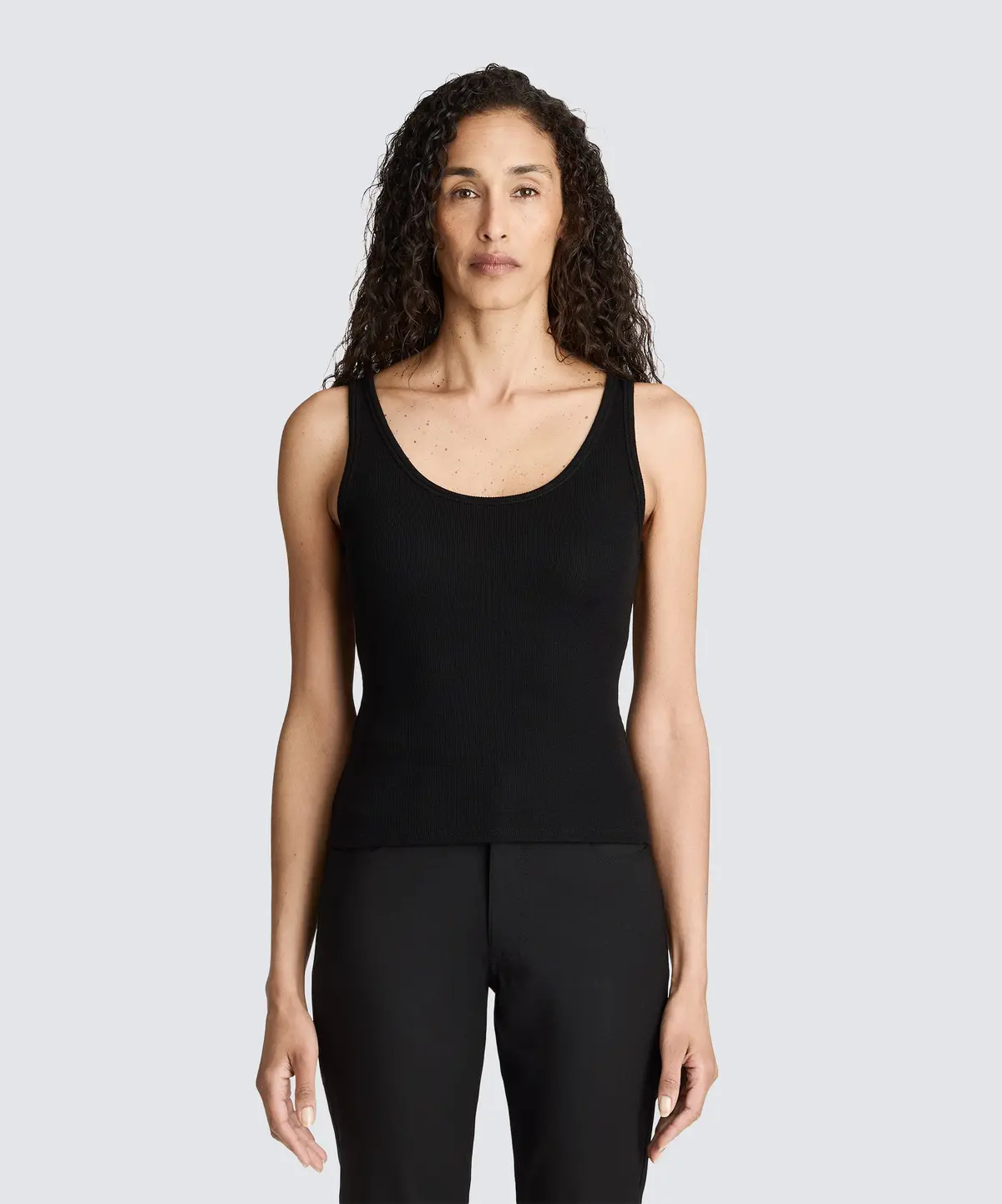 Women's Petite Merino Rib Scoop Neck Tank 1