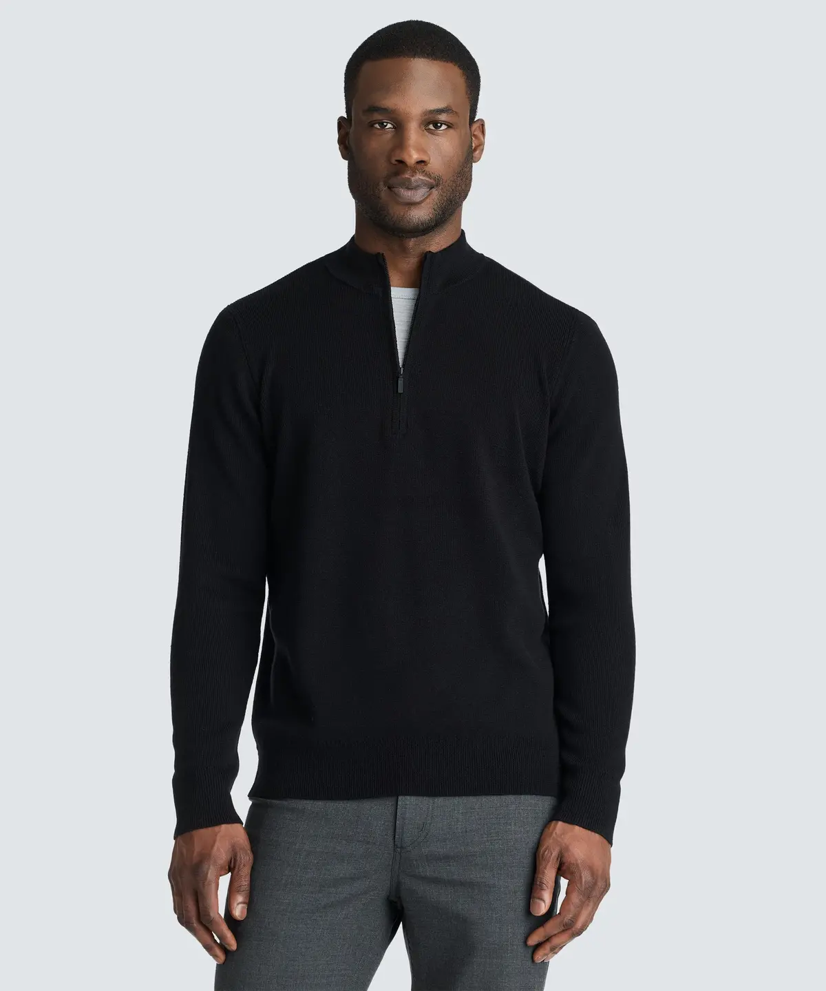 Men's Merino Knit Quarter Zip 1