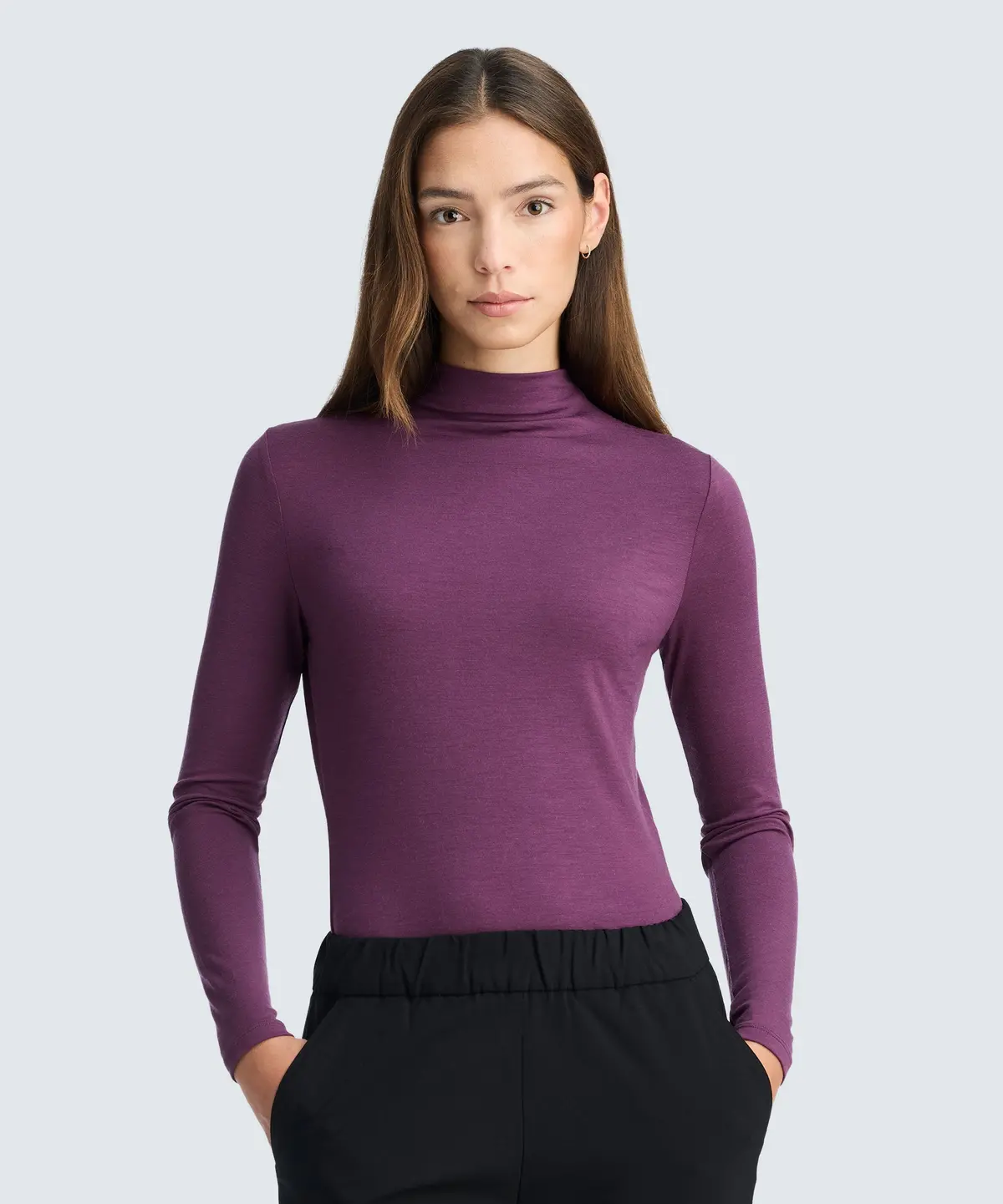 Women's Merino Mock Neck Top 11